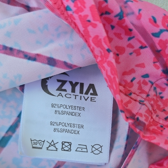 ZYIA Blue and Pink Racerback Tank Top - Picture 3 of 6